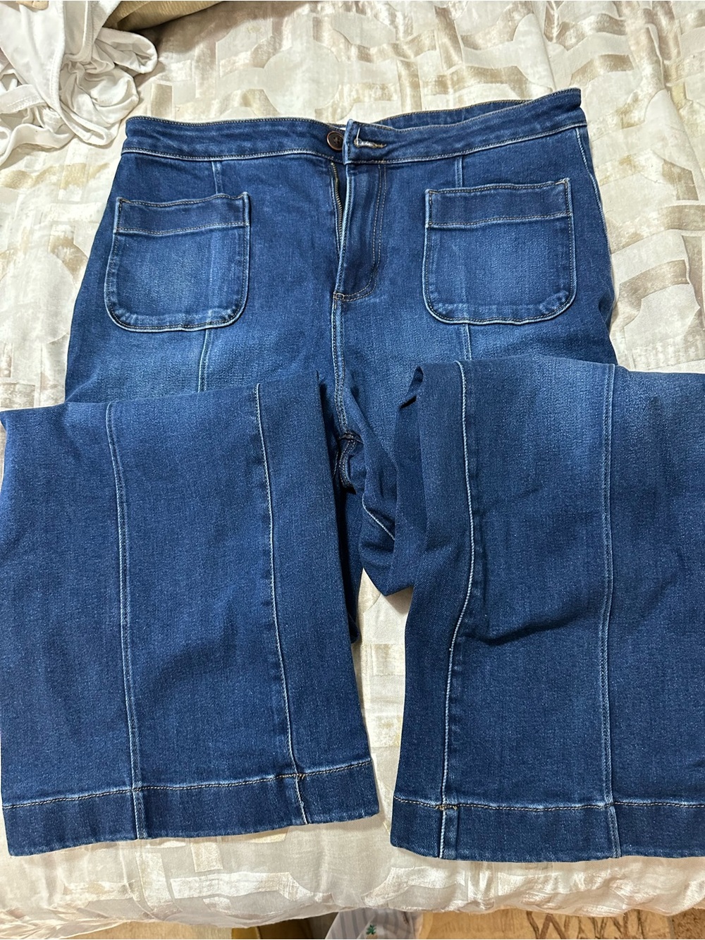 LC Lauren Conrad Dark Blue Wide Leg Jeans